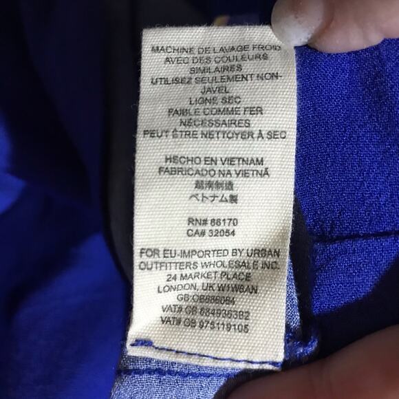 Free People Gemma Tunic Floral Dress Size Large OB686064 Blue EUC Long Sleeve - Picture 12 of 13